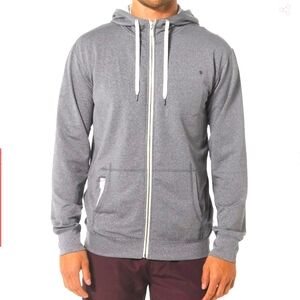 Vuori Full Zip Movement Hoodie Jacket Sz L  Gray